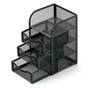 Mesh Desk Supplies Organizer with 3 Drawer Office Desktop Organizers and Accessories Stationery Caddy