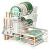 Cross-Border Multi-Functional Kitchen Anti-Rust Countertop Double Draining Bowl Dish Storage Racks