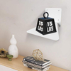 Metal Floating Bookshelf Modern White Wall Mount Shelves for Room Small Bookshelf with Minimalist Design