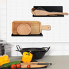 Hot Selling Magnetic Suction Kitchen Wall Shelves Black Carbon Steel Shelves Refrigerator Magnetic Spice Rack