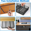 Under Desk Drawer Organizer Slide Out Desk Drawer Black Metal Hidden Desktop Organizer