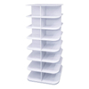 7 Tier Rotating Shoe Rack Tower 360 4 Grids Per Layer Square Shoe Storage Organizer, Fits 28 Pair of Shoe