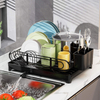 Crossing Standing Type Kitchen Dish Organizer Rack Chopsticks Sink Countertop Drainage Bowl Holder Easy
