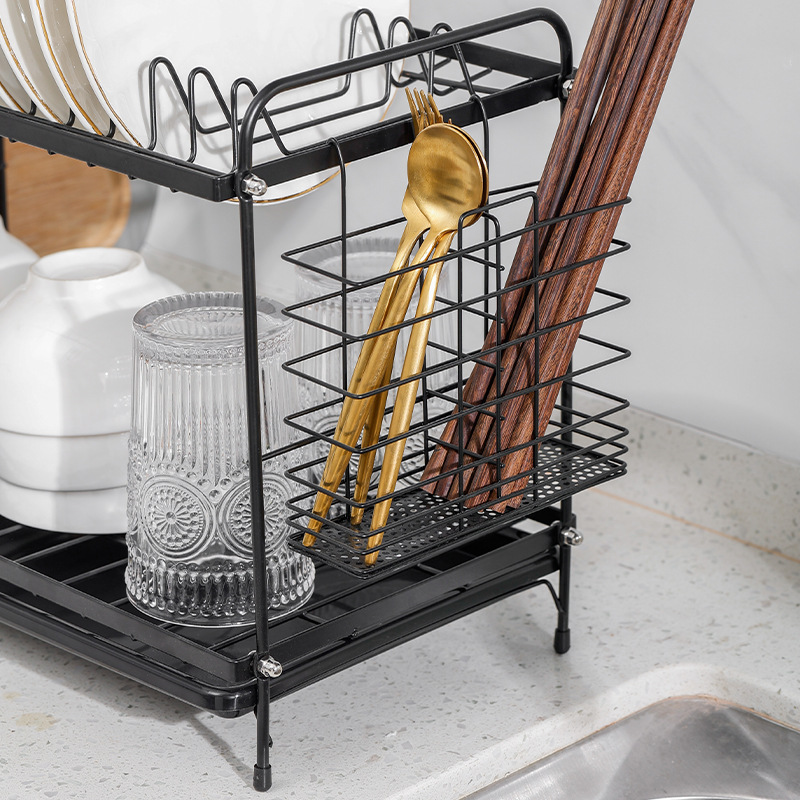 Multifunctional Dish Organizer Drain Rack Modern Kitchen Shelf Tray Home Drying Tool Cross-Border