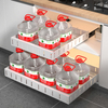 Single-Tier Expandable Metal Pull Out Drawers Standing Type Cabinet Organizer for Kitchen Dish and Bowl Holder