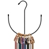 Black Metal Belt Rack Closet Accessories Organizers, Closet Organizer Hook Rack for Belt