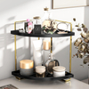 Extravagant Desktop Vanity Rack Bathroom Triangle Shelf Double Hand Wash Sink Cosmetic Storage Racks