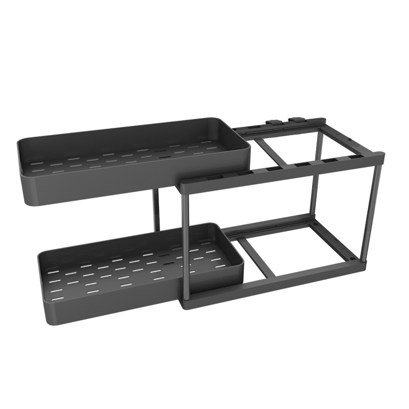 Multifunctional Cross-Border Sink Storage Rack Double Pull-Out Spice Drawer Box Bedroom/Living Room Kitchen Holder