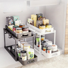 Multifunctional Cross-Border Sink Storage Rack Double Pull-Out Spice Drawer Box Bedroom/Living Room Kitchen Holder