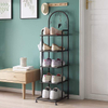 Sturdy Metal Free Standing Shoe Rack Saving Space Shoe Shelf 5 Tier Vertical Storage Organizer
