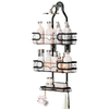 Bathroom Hanging Shower Organizer Large Hanging Shower Caddy with Hooks for Razor and Sponge Rustproof