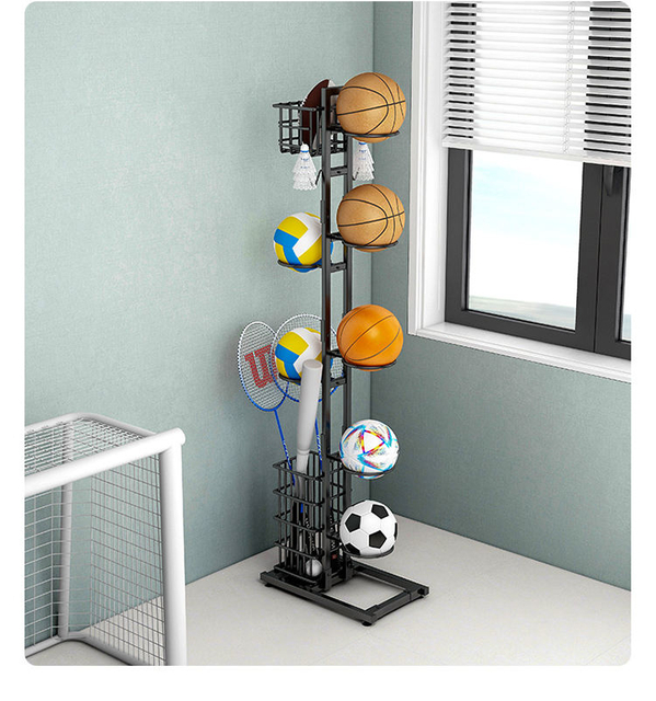 Basketball Storage Stand Basketball Soccer Indoor Storage Display Stand