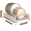 Single-Tier Pull-Out Dish Rack Cabinet Shelf Cross-Border Kitchen Organizer with Drain Efficient Storage Cupboard Organization