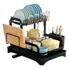 Cross-Border Kitchen Bowl Rack Home Anti-Rust Countertop Double Draining Bowl Rack Multi-Functional Dish Storage Racks