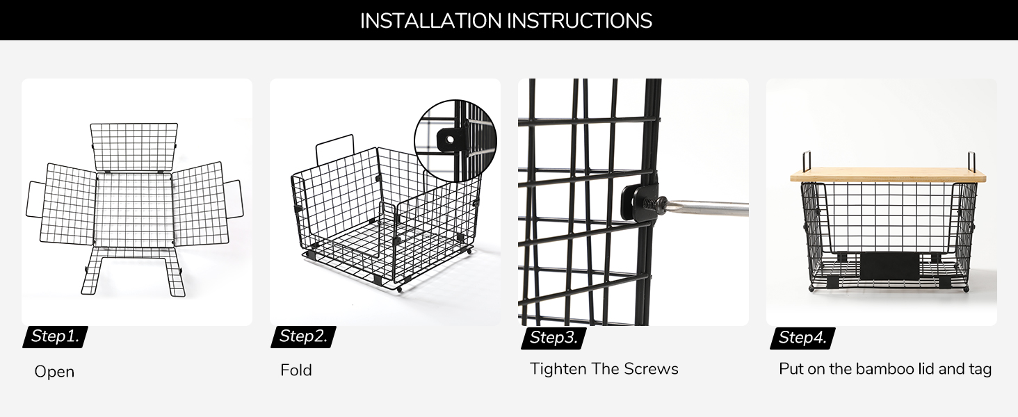 Cross-Border Carbon Steel Fruit Snacks Spices Vegetable Storage Basket Bamboo Kitchen Table Board Multilayer Shelves