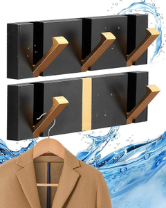 Single Tier Versatile Foldable Metal Hooks Waterproof Wall Coat and Towel Hooks for Kitchen Bathroom Use for Clothing Tools