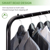 Laundry Cart with Wheels and Hanging Rack, Rolling Laundry Basket Wire Storage Rack Coat Rack for Laundry Bedroom
