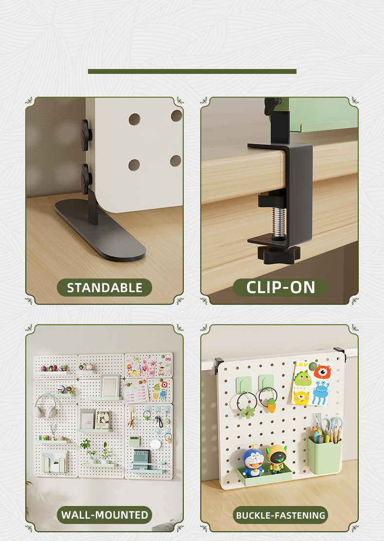No Drilling Home Wall Hanger Storage Shelves Mulit-funcation Display Rack Assortment Hanging Hole Plate Pegboard