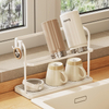 Vertical Bottle Drying Rack with Tray Cup Drying Rack Household Storage Rack Glass Cup Holder