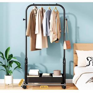 Floor Removable Coat Rack Multifunctional Household Indoor Partition Storage