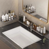 Wall-Mounted Bathroom Sink Faucet Shelf Toiletries Draining Organizer