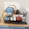 Multifunctional Cross Border Double Dish Drainer Storage Rack Household Kitchen Cup Holder
