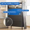 Floor Standing Metal Kitchen Storage Cabinet 4 Tier Extra Large Capacity with Pulleys