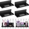 Hot Selling Magnetic Suction Kitchen Wall Shelves Black Carbon Steel Shelves Refrigerator Magnetic Spice Rack