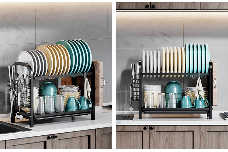 Kitchen Shelf Household Single Tier Desktop Dish Bowl Drainer Storage Rack