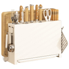 Universal Kitchen Storage Rack with Knife Block Holder Utensils Organizer Including Cutting Board Pot Pan Lid Holder