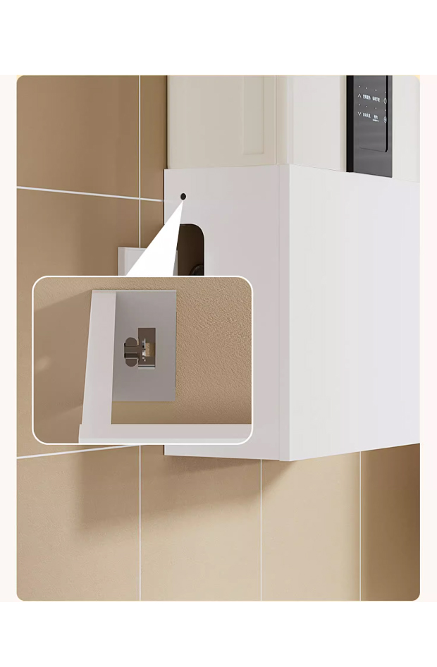 Gas Water Heater Pipe Cover White Kitchen Wall Mounted Decorative Shelf