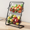 2 Tier Removable Wire Hanging Basket Kitchen Vegetable Storage Basket Organizer