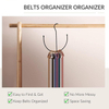 Black Metal Belt Rack Closet Accessories Organizers, Closet Organizer Hook Rack for Belt