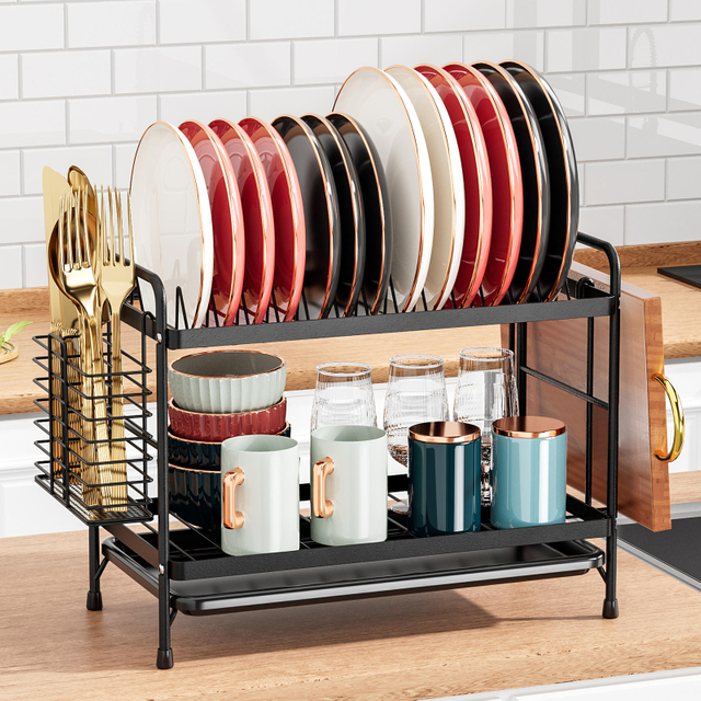 Household Multifunctional Kitchen Shelf Drainer Dish Cupboard Storage Rack