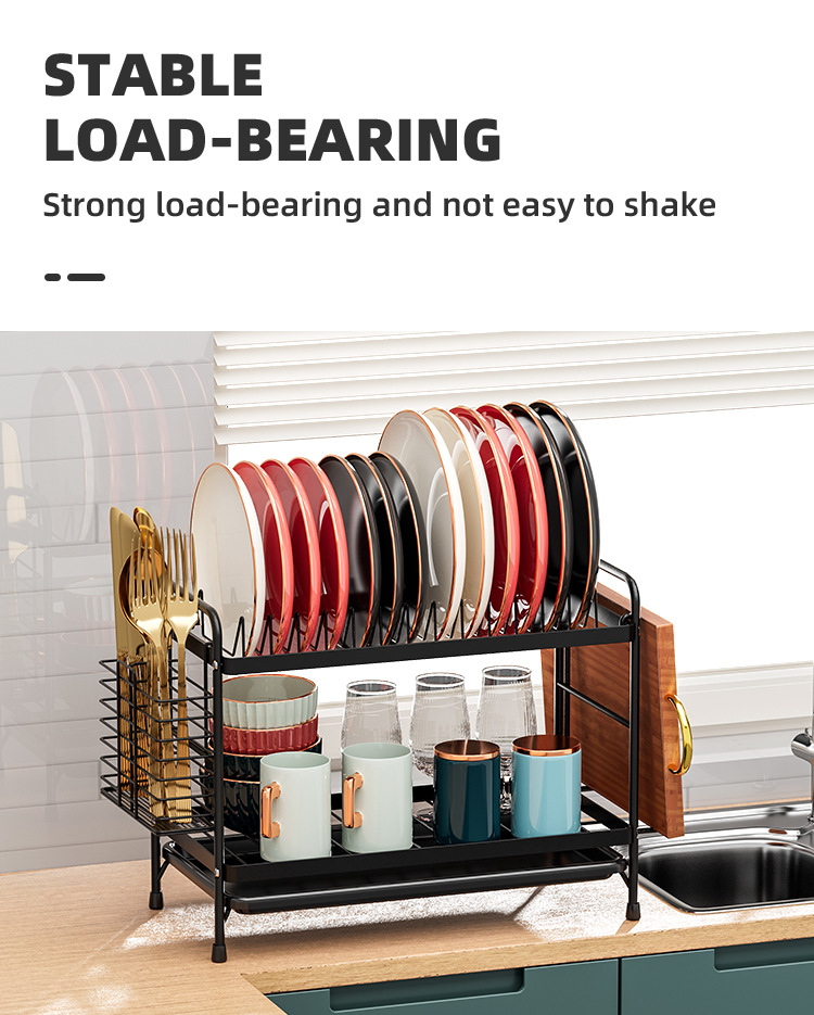 Household Multifunctional Kitchen Shelf Drainer Dish Cupboard Storage Rack