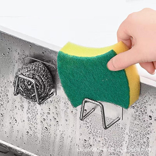 Stainless Steel Sink Organizer Drainer Wall Mounted Rack Multifunctional Kitchen Storage