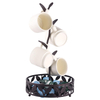 Rotating Drainage Organizer Iron Mug Holder Double Tiers Standing Type Coffee Cup and Capsule Holder Metal Material