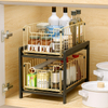 Kitchen Under Sink Double Pull-Out Storage Shelf