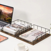 Desk File Information Organizer Iron Books and Magazines Organizer Adaptable Multi-Scene Shelves