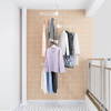 Stainless Steel Vertical Clothes Drying Rack Creative Design Retractable Clothes Hanging Pole