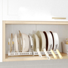 Expandable Pot Storage Rack Kitchen Countertop Organizer Cutting Board Stand