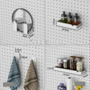 Space-Saving Carbon Steel Wall Pegboard Organizer with Customizable Accessories for Home Tableware Display Rack