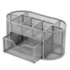 Multifunctional Metal Desk Organizer with Pen and Pencil Holder Functional Office Supply Organizer for School or Home Office