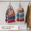 Metal Purse Hanger Organizer for Closet Hanging Bag Holder Keeps Purses Visible and in Good Condition