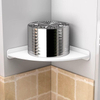 Corner Wall Shelf Holder Kitchen Bathroom Living Room Hanging Storage Cabinet Organizer 3 Tiered Wooden PVC Plastic Sustainable