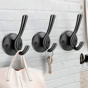 Coat Hooks Heavy Duty Double Towel Robe Clothes Hooks for Hanging Wall Hooks Holder for Bathroom Kitchen Closet