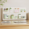 Home Office Desktop Standing Storage Shelf Vertical Metal Pegboard DIY Accessory Set