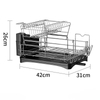 Multifunctional Cross Border Double Dish Drainer Storage Rack Household Kitchen Cup Holder
