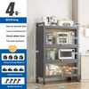 5 Tier Pantry Storage Cabinet with Microwave for Kitchen Garage Living Room for Clothing Tool Organization Baker Racks Included
