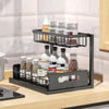 Under Sink Organizer Pull Out Cabinet Organizer 2 Tier Slide Out Sink Shelf Cabinet Storage Shelves
